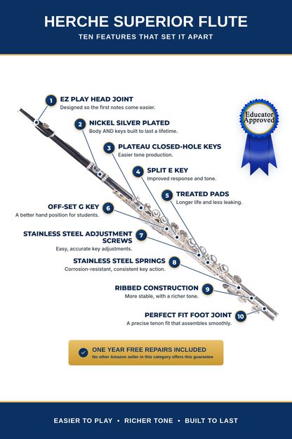 Herche Superior Student Flute M2